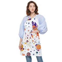 Seamless-pattern-with-spaceships-stars 005 Pocket Apron by nate14shop