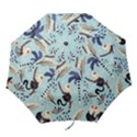 Tropical-leaves-seamless-pattern-with-monkey Folding Umbrellas View1