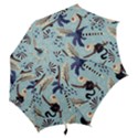 Tropical-leaves-seamless-pattern-with-monkey Hook Handle Umbrellas (Large) View2