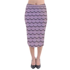 House-roof Velvet Midi Pencil Skirt by nate14shop