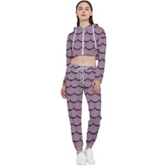 House-roof Cropped Zip Up Lounge Set by nate14shop