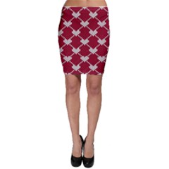 Christmas-seamless-knitted-pattern-background Bodycon Skirt by nate14shop