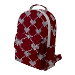 Christmas-seamless-knitted-pattern-background Flap Pocket Backpack (large) by nate14shop