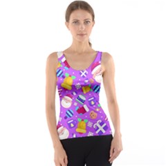 Flat-christmas-pattern-design Tank Top