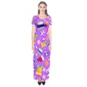 Flat-christmas-pattern-design Short Sleeve Maxi Dress View1