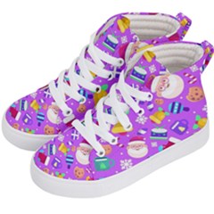 Flat-christmas-pattern-design Kids  Hi-top Skate Sneakers by nate14shop