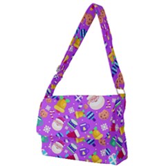 Flat-christmas-pattern-design Full Print Messenger Bag (l) by nate14shop