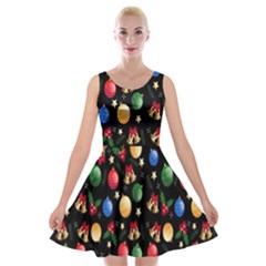 Gradient-christmas-pattern-design Velvet Skater Dress by nate14shop