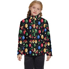 Gradient-christmas-pattern-design Kids  Puffer Bubble Jacket Coat