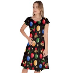 Gradient-christmas-pattern-design Classic Short Sleeve Dress