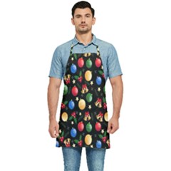 Gradient-christmas-pattern-design Kitchen Apron