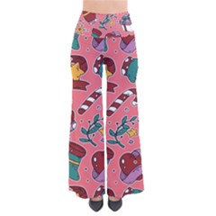 Hand-drawn-christmas-pattern-design So Vintage Palazzo Pants by nate14shop