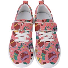 Hand-drawn-christmas-pattern-design Men s Velcro Strap Shoes by nate14shop