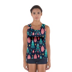 Hand-drawn-flat-christmas-pattern Sport Tank Top  by nate14shop