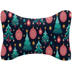 Hand-drawn-flat-christmas-pattern Seat Head Rest Cushion by nate14shop