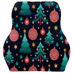 Hand-drawn-flat-christmas-pattern Car Seat Velour Cushion  by nate14shop