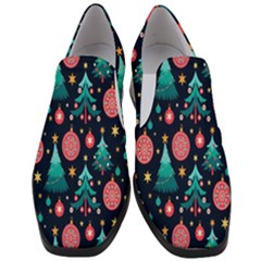 Hand-drawn-flat-christmas-pattern Women Slip On Heel Loafers by nate14shop