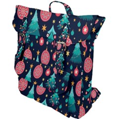 Hand-drawn-flat-christmas-pattern Buckle Up Backpack by nate14shop