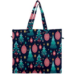 Hand-drawn-flat-christmas-pattern Canvas Travel Bag