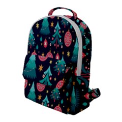 Hand-drawn-flat-christmas-pattern Flap Pocket Backpack (large) by nate14shop