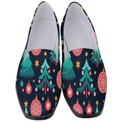 Hand-drawn-flat-christmas-pattern Women s Classic Loafer Heels by nate14shop