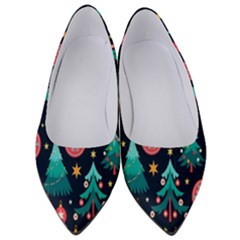 Hand-drawn-flat-christmas-pattern Women s Low Heels by nate14shop