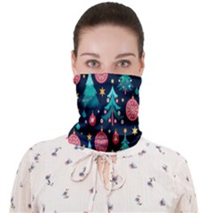 Hand-drawn-flat-christmas-pattern Face Covering Bandana (adult)