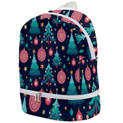 Hand-drawn-flat-christmas-pattern Zip Bottom Backpack by nate14shop