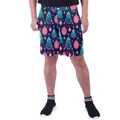 Hand-drawn-flat-christmas-pattern Men s Pocket Shorts by nate14shop