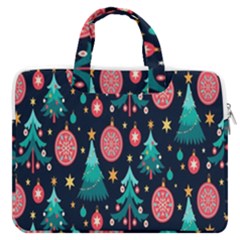 Hand-drawn-flat-christmas-pattern Macbook Pro 16  Double Pocket Laptop Bag 