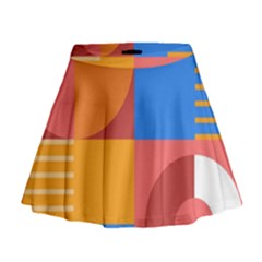 Geometric Series  Mini Flare Skirt by Sobalvarro