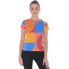 Geometric Series  Short Sleeve Sports Top  by Sobalvarro