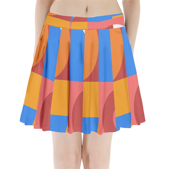 Geometric series  Pleated Mini Skirt