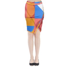 Geometric Series  Midi Wrap Pencil Skirt by Sobalvarro