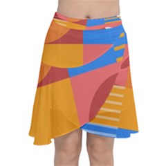 Geometric Series  Chiffon Wrap Front Skirt by Sobalvarro