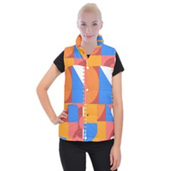 Geometric Series  Women s Button Up Vest by Sobalvarro