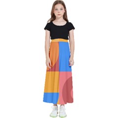 Geometric Series  Kids  Flared Maxi Skirt by Sobalvarro