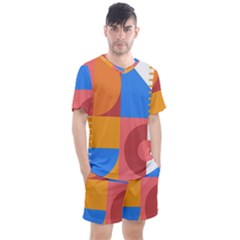 Geometric Series  Men s Mesh Tee And Shorts Set