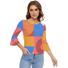 Geometric Series  Bell Sleeve Top