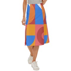 Geometric Series  Midi Panel Skirt by Sobalvarro