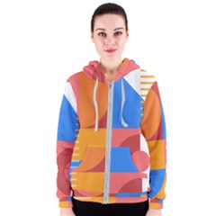 Geometric Series  Women s Zipper Hoodie