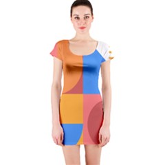 Geometric Series  Short Sleeve Bodycon Dress by Sobalvarro