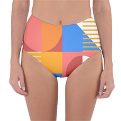 Geometric Series  Reversible High-waist Bikini Bottoms by Sobalvarro