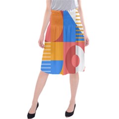 Geometric Series  Midi Beach Skirt by Sobalvarro