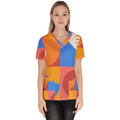 Geometric Series  Women s V-neck Scrub Top by Sobalvarro