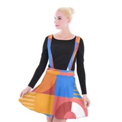 Geometric Series  Suspender Skater Skirt by Sobalvarro