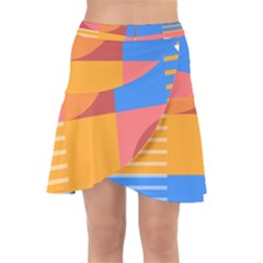 Geometric Series  Wrap Front Skirt by Sobalvarro