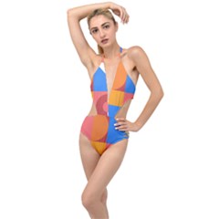 Geometric Series  Plunging Cut Out Swimsuit by Sobalvarro