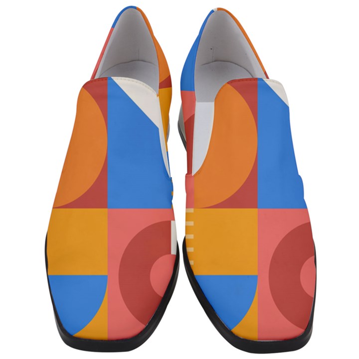 Geometric series  Women Slip On Heel Loafers