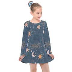 Bohemian Dreams  Kids  Long Sleeve Dress by HWDesign